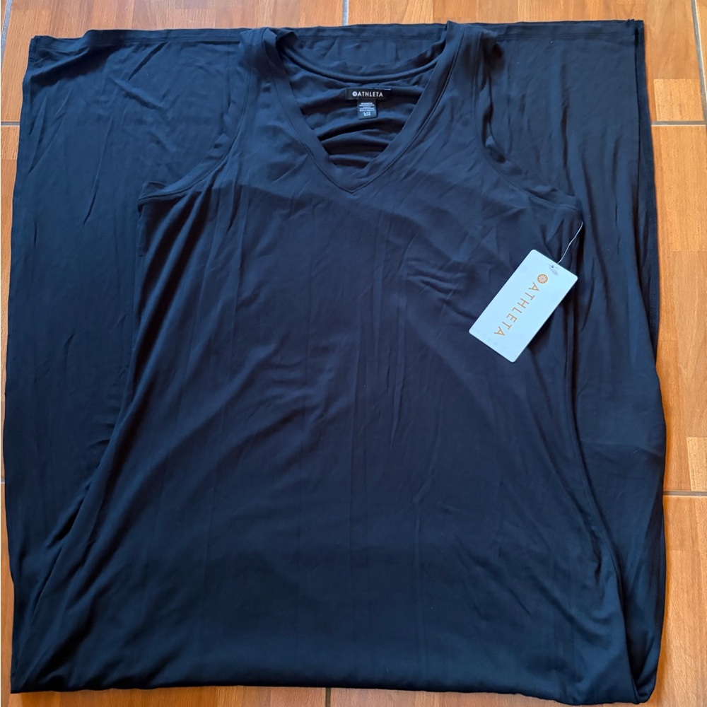 Athleta Elegant Black V-Neck Dress